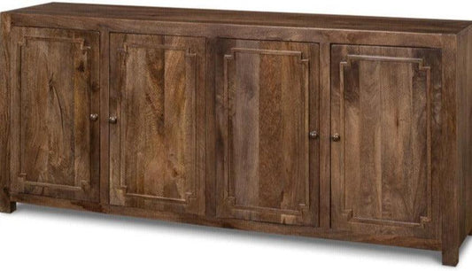 Credenza rustica a 4 ante in noce