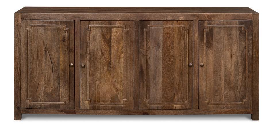 Credenza rustica a 4 ante in noce