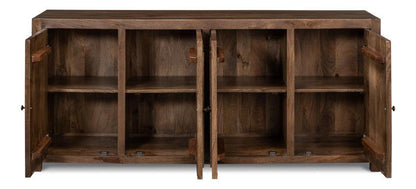 Credenza rustica a 4 ante in noce