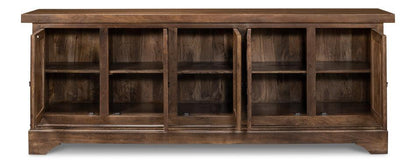 Credenza rustica a 5 ante in noce