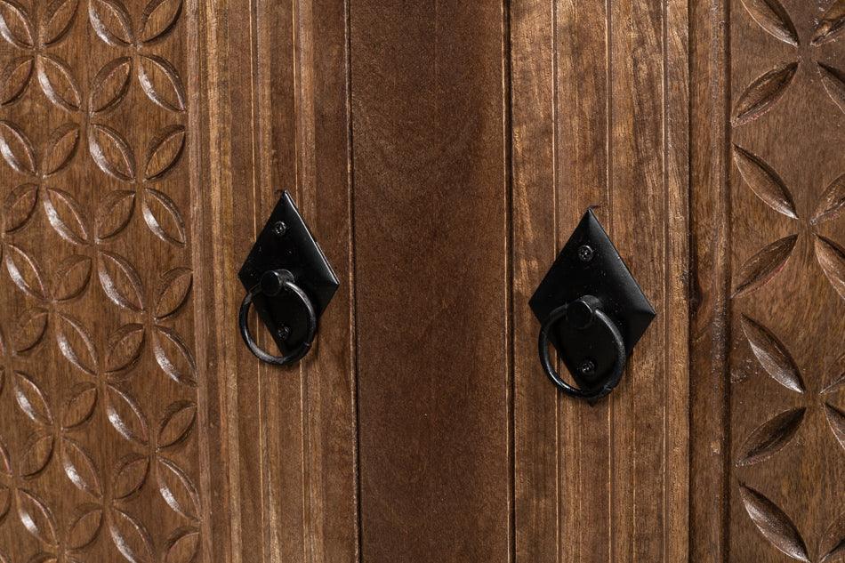 Credenza rustica a 5 ante in noce