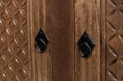 Credenza rustica a 5 ante in noce