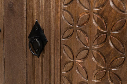 Credenza rustica a 5 ante in noce