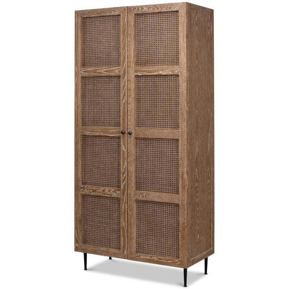 Armadio con anta in canna invecchiata