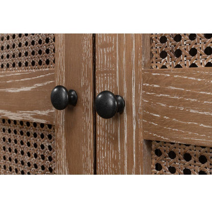 Armadio con anta in canna invecchiata