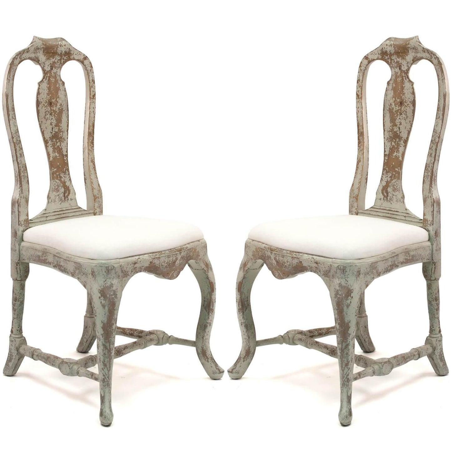 Sedie da pranzo grigio anticato - Coppia