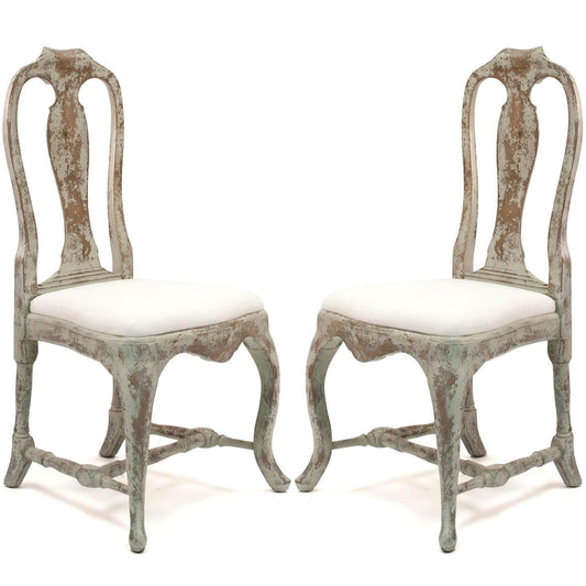 Sedie da pranzo grigio anticato - Coppia