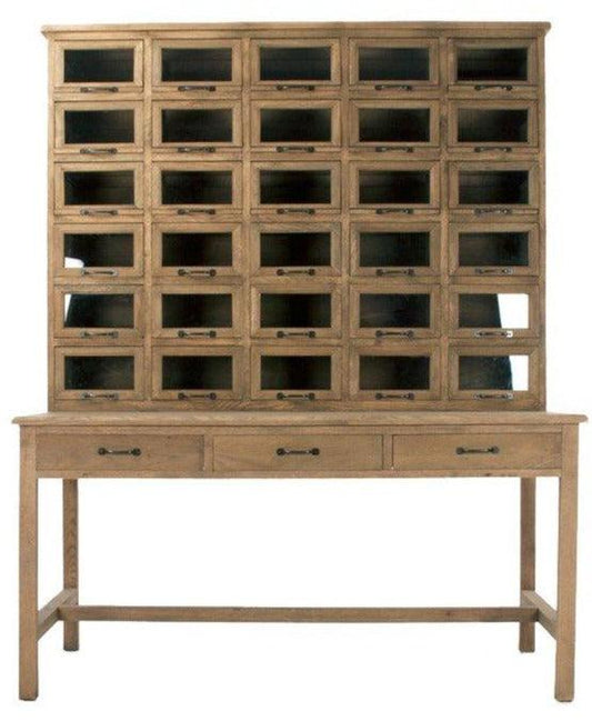 Mobiletto e tavolo in legno invecchiato