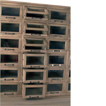 Mobiletto e tavolo in legno invecchiato