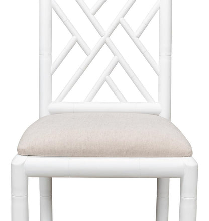 Sedie da pranzo con motivo in bambù bianco - Set