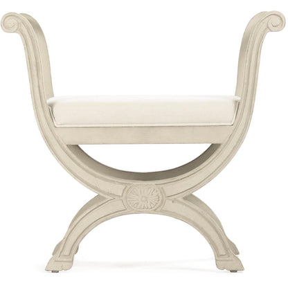 Sgabello Chateau bianco antico