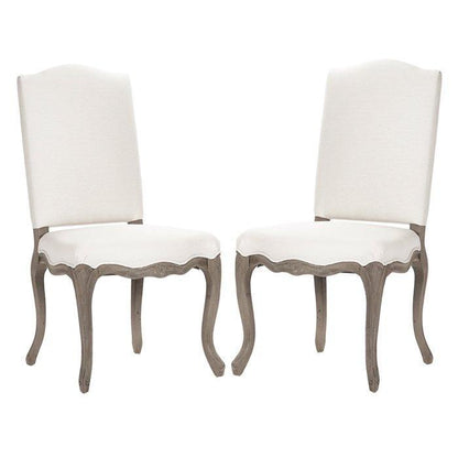 Sedie francesi con schienale imbottito bianco