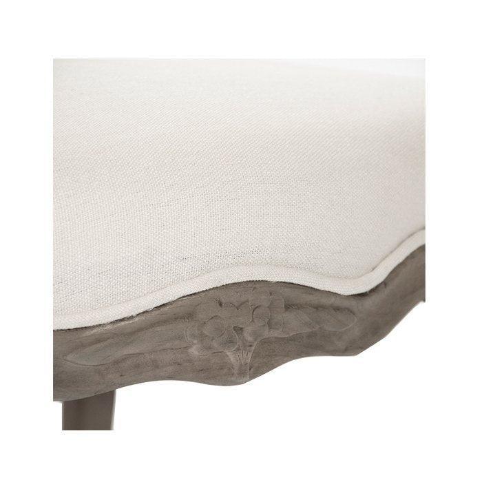 Sedie francesi con schienale imbottito bianco