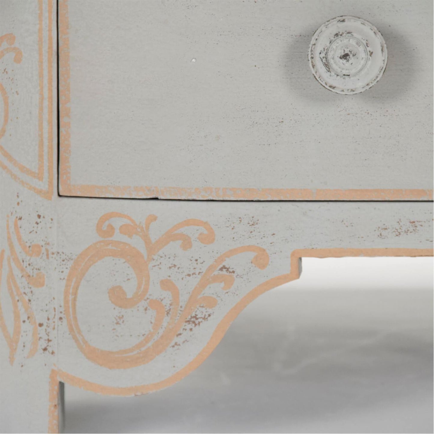 Cassapanca da fattoria bianca anticata