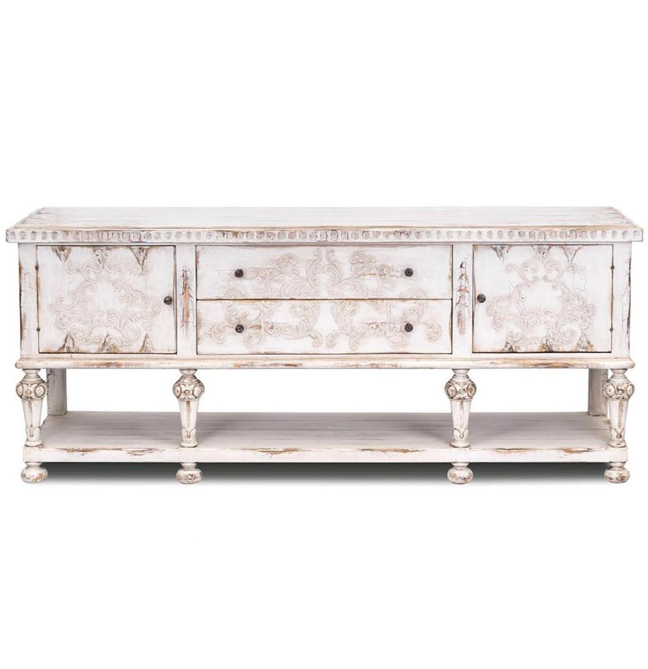 White Fleur French Country Buffet