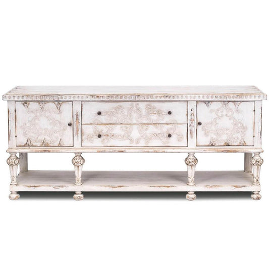 White Fleur French Country Buffet