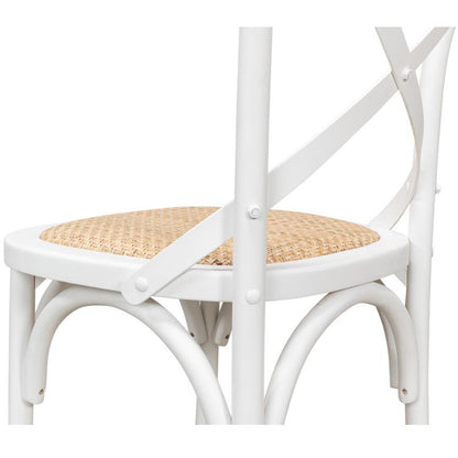 Sedie da pranzo bianche in stile francese da bistrot - Set di 2