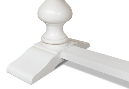 Tavolo da pranzo con cavalletto in stile country francese bianco