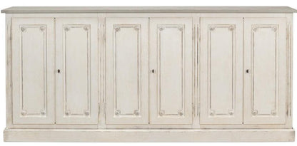 Credenza Louis bianca francese con piano grigio