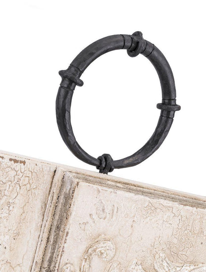 Targa da parete in legno intagliato in stile shabby chic bianco