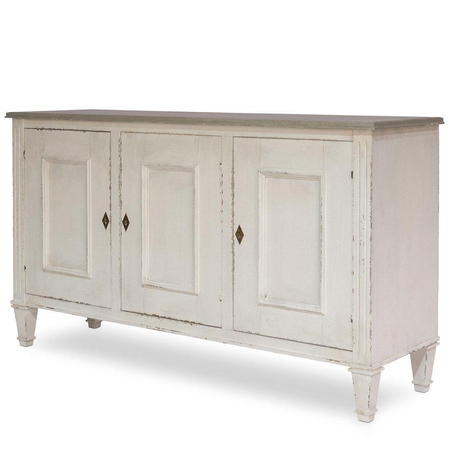 Credenza bianca vintage in stile Luigi XVI