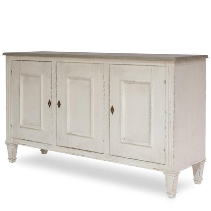 Credenza bianca vintage in stile Luigi XVI