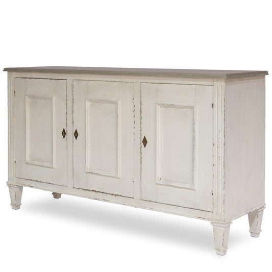 Credenza bianca vintage in stile Luigi XVI