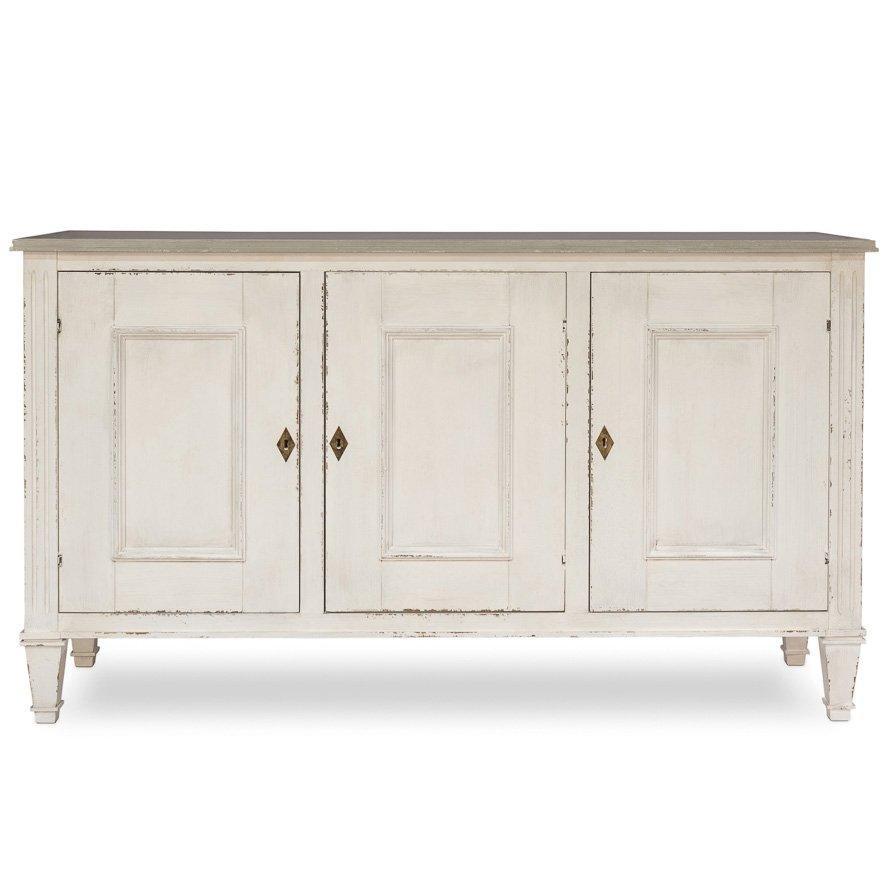 Credenza bianca vintage in stile Luigi XVI