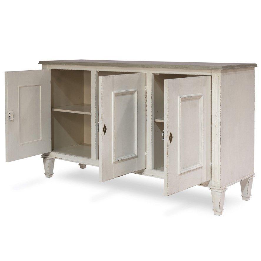Credenza bianca vintage in stile Luigi XVI