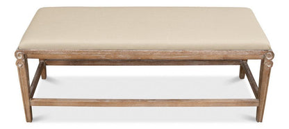 Panca da salotto in rovere sbiancato