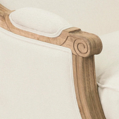 Poltrona club Louis Natural Off-White