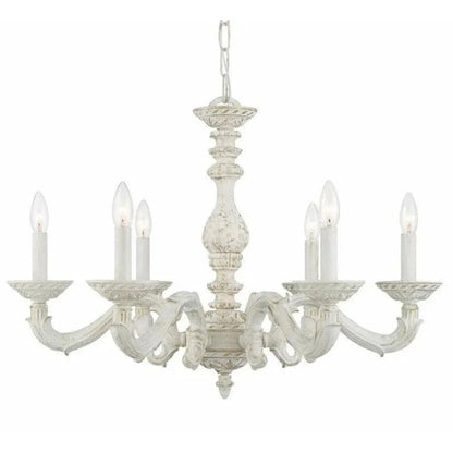 Lampadario bianco shabby chic