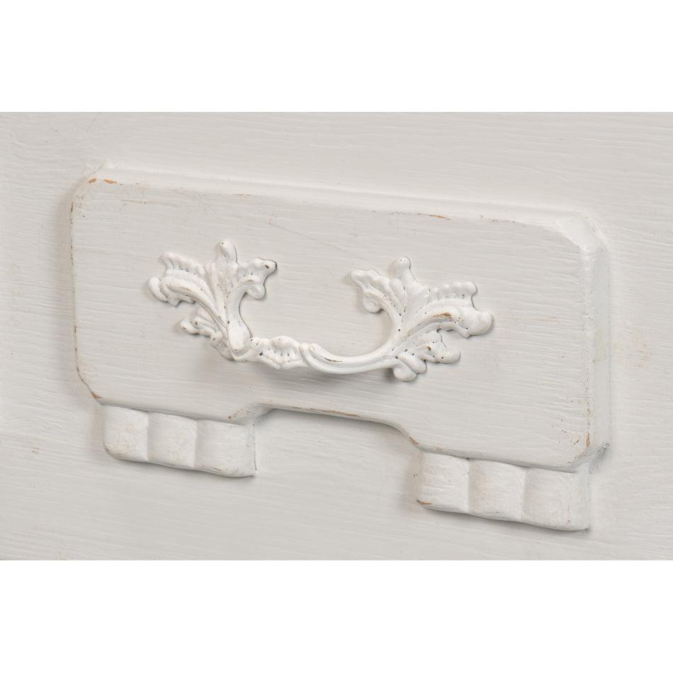 Cassapanca bianca da fattoria