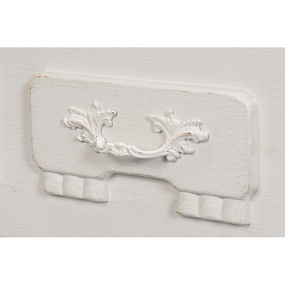 Cassapanca bianca da fattoria