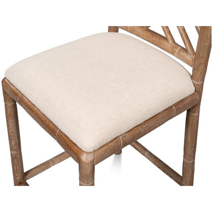 Sgabello da bar in legno di bambù intagliato