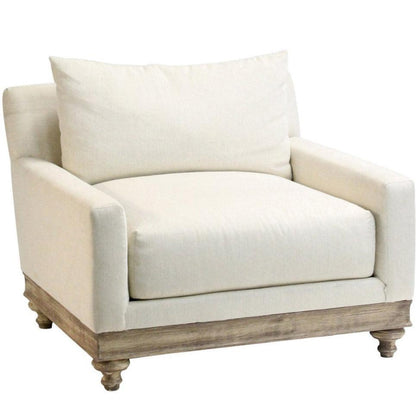 Poltrona con piattaforma in legno