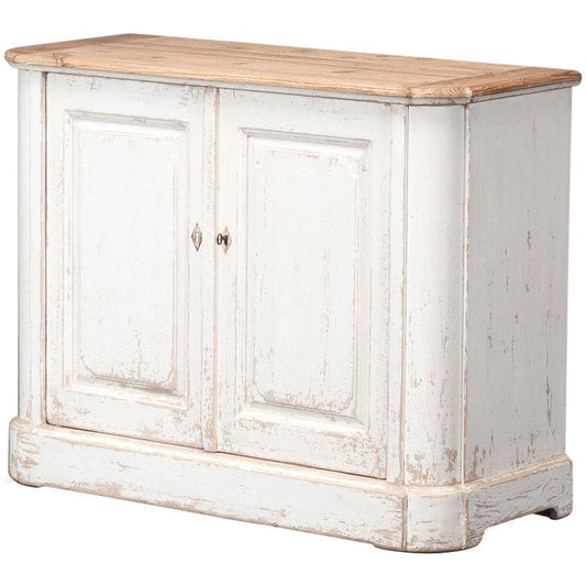 Credenza in stile cottage con piano in legno