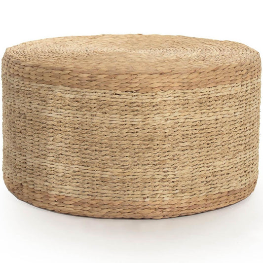 Pouf in erba marina intrecciata