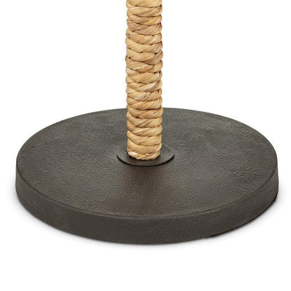 Lampada da terra in giacinto d'acqua intrecciato