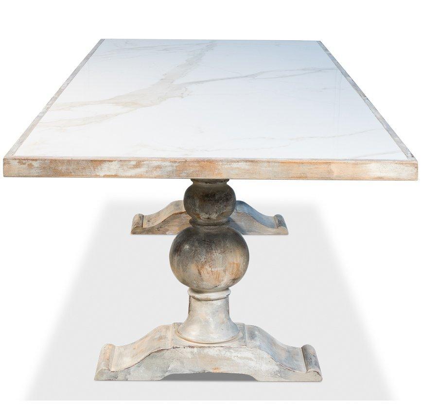 Tavolo da pranzo in stile fattoria con piano in ceramica Zephyr