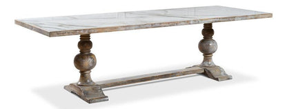 Tavolo da pranzo in stile fattoria con piano in ceramica Zephyr