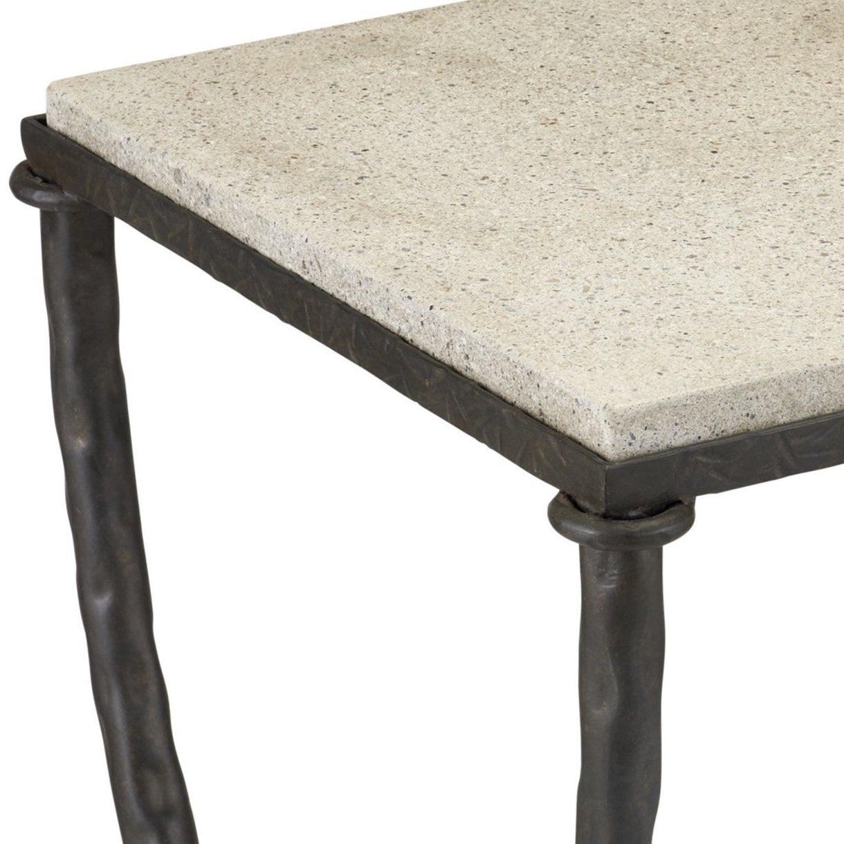 Tavolo consolle in ferro di ispirazione vintage