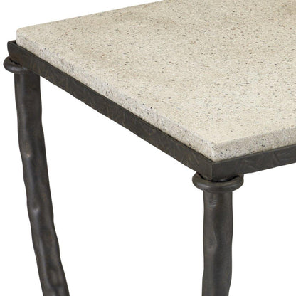 Tavolo consolle in ferro di ispirazione vintage